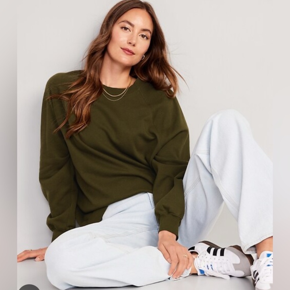 Old Navy Olive Green XL Oversized Sweatshirt